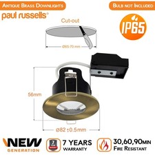 IP65 Fire Rated LED GU10 Dimmable Downlights Modern Bathroom Ceiling Spot Lights