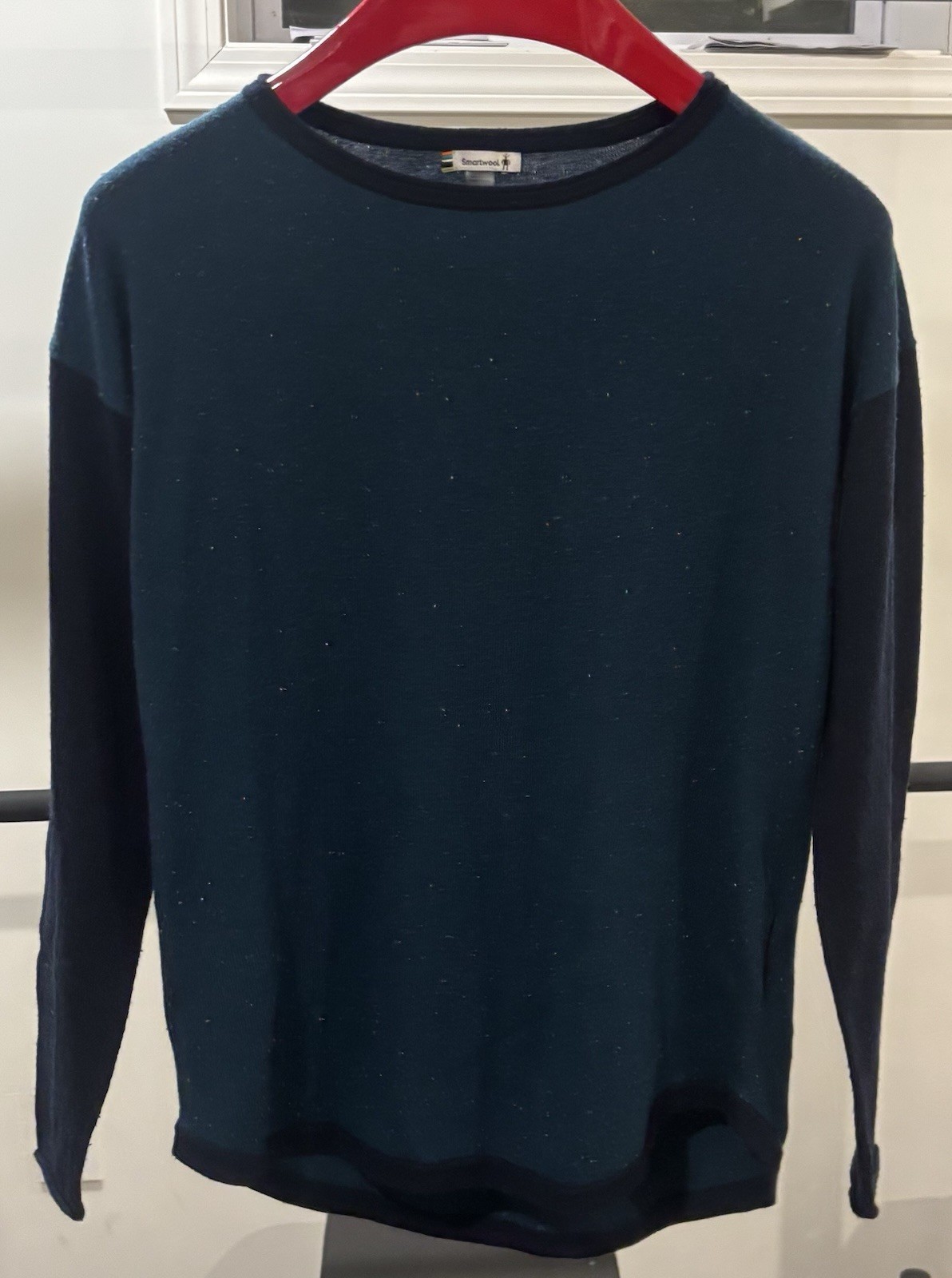 $105 SMARTWOOL Shadow Pine Colorblock Crew Sweate… - image 1