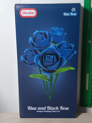 #ad #ad *FREE SHIP* 11quot; BLUE ROSES BOUQUET 5 Pcs Botanical Brick Building Block Set $34.00