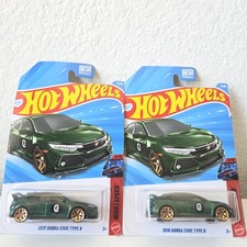 2026 Hot Wheels Nightspeed 2018 Honda Civic Typr R Green Color Case F set of 2