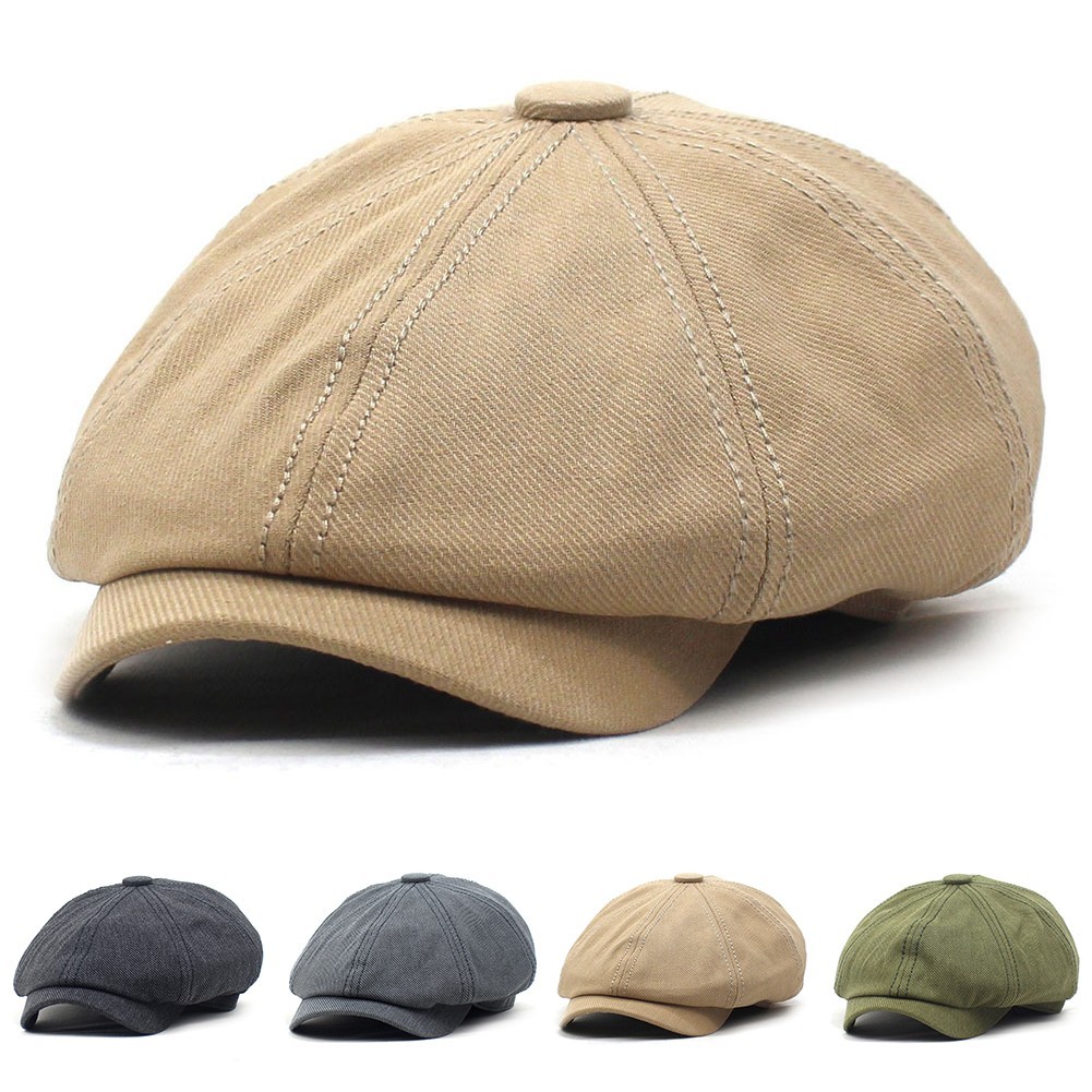 APL Cappello Uomo Cotone Vintage Antivento Accessori Berretto Cabbie Tinta Unita