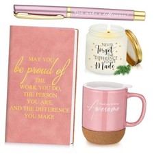 4 Pcs Thank You Gift for Men Women Team Recognition Employee Pink Classic