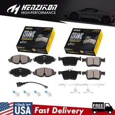 Front Rear Semi-Metallic Brake Pads Kit For Volkswagen Jetta Audi A3 Quattro TT