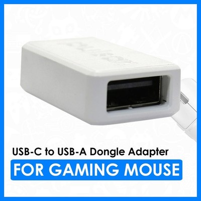 Genuine OEM Pulsar USB-C to USB-A Dongle Adapter for Gaming Mouse | White