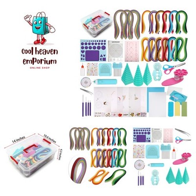 Paper Quilling Kit: 1860 Strips, 22 Tools & Storage Box for Creative Fun