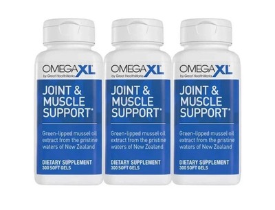 Pack 3 - Omega-XL 300 Softgels Joint Health Supplement, USA Fresh Stock
