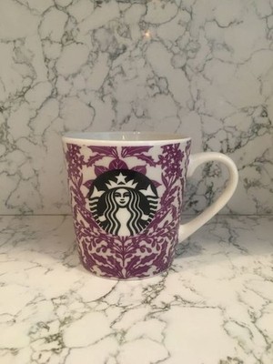 Starbucks Cup Purple Flowers Floral Siren Mermaid Logo 2017 Coffee Tea Mug 18oz