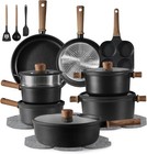 Luxury Non-Toxic 24Pcs Titanium Cookware Set - Effortless Cleanup & Even Heating