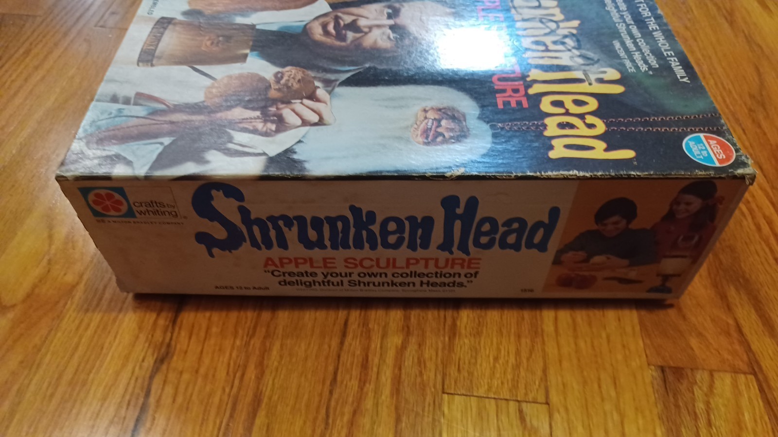 Vintage 1975 Vincent Price Shrunken Head Apple Sculpture Kit by Milton Bradley