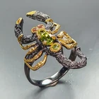 Gemstone Natural Peridot Ring 925 Sterling Silver Size 8 /R471312