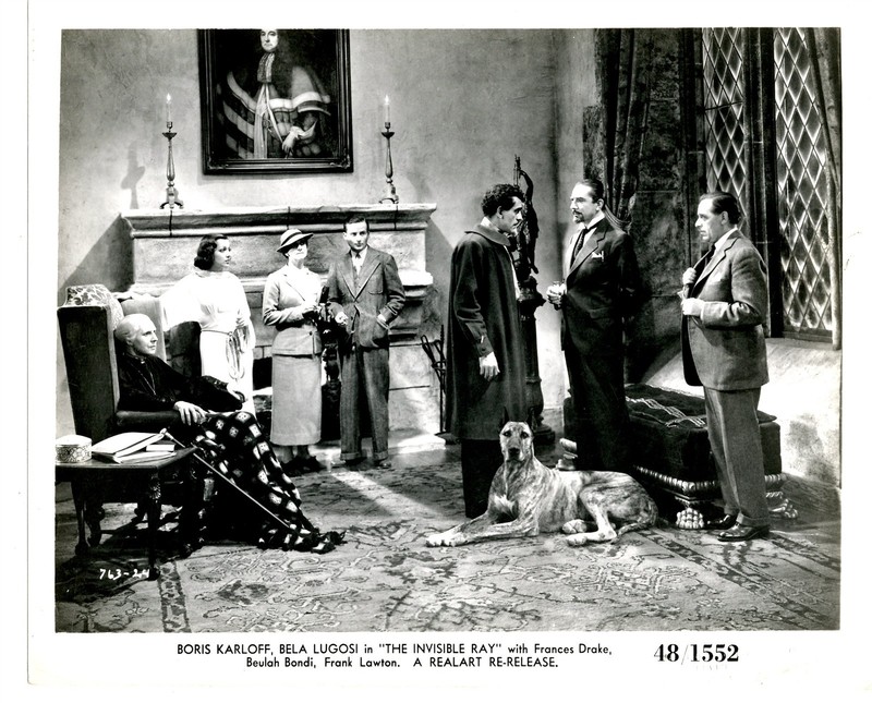 INVISIBLE RAY R1948 #024 Bondi, Drake, Karloff, Lugosi REALART science fiction