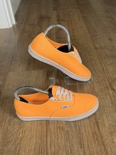 Vans Authentic Lo Pro Skate Neon Orange Pop Women Sneaker Size 4 Uk