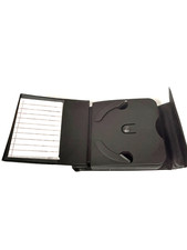 VTG black faux leather 9 CD portable case