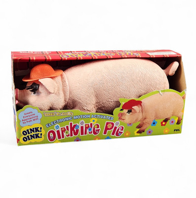 Oinking Pig Electronic Motion Activated ''Bonnie'' Mrs. Guard Pig Gift Oink Funny