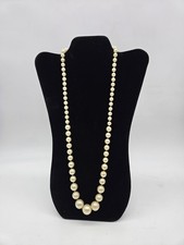 Faux Pearl Graduated Bead Necklace