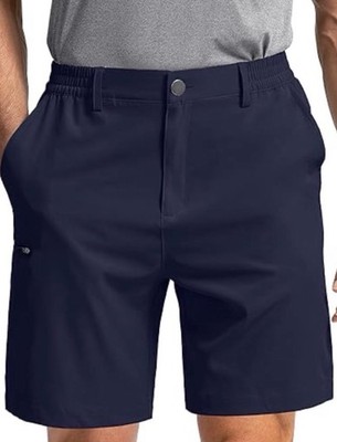 PInkbomb Navy Blue Men's Golf Shorts 6 Pocket 7'' Size Small