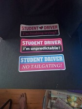 Funny Student Driver Bumper Sticker Set - 3 Pack