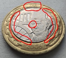 "The Missing Eye Ball" Isambard Kingdom Brunel £2 Pound Coin 2006 Circulated