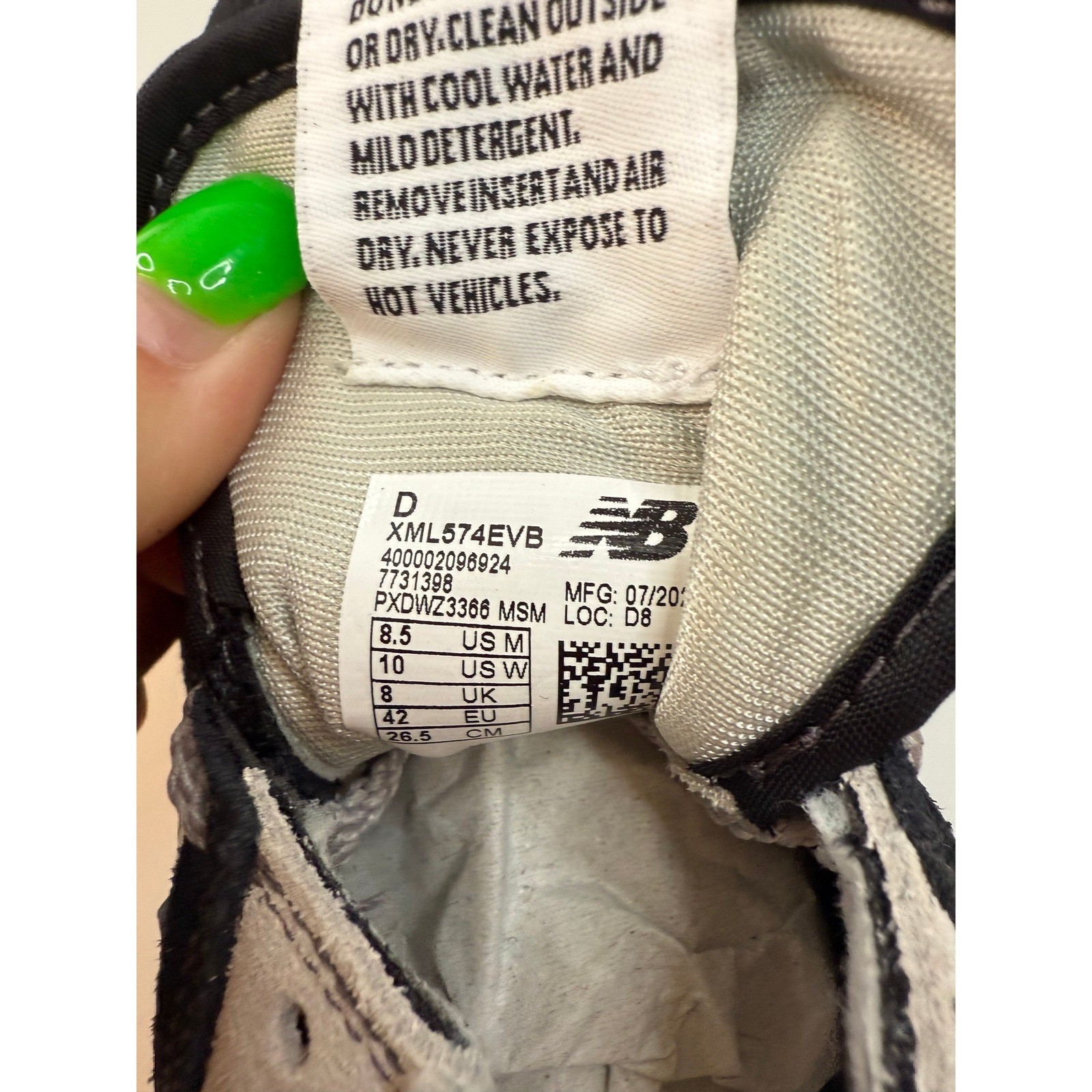 New Balance 574 Classic Mens Sneakers Black XML574EVB Mens 8.5 Womens 10 New thumbnail 6