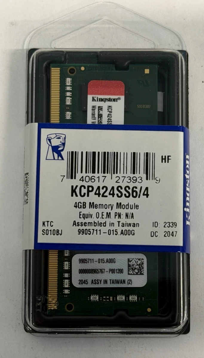 25+ Kingston DDR4 SDRAM 4 GB Total Capacity Memory (RAM) for sale