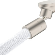 Brushed Nickel Faucet Aerator with 360-Degree Swivel Water-Saving Features