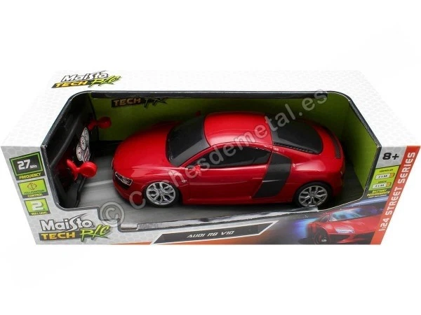 2016 Audi R8 V10 Rojo Radio Control 1:24 Maisto Tech R/C 31384D - Imagen 3 de 4