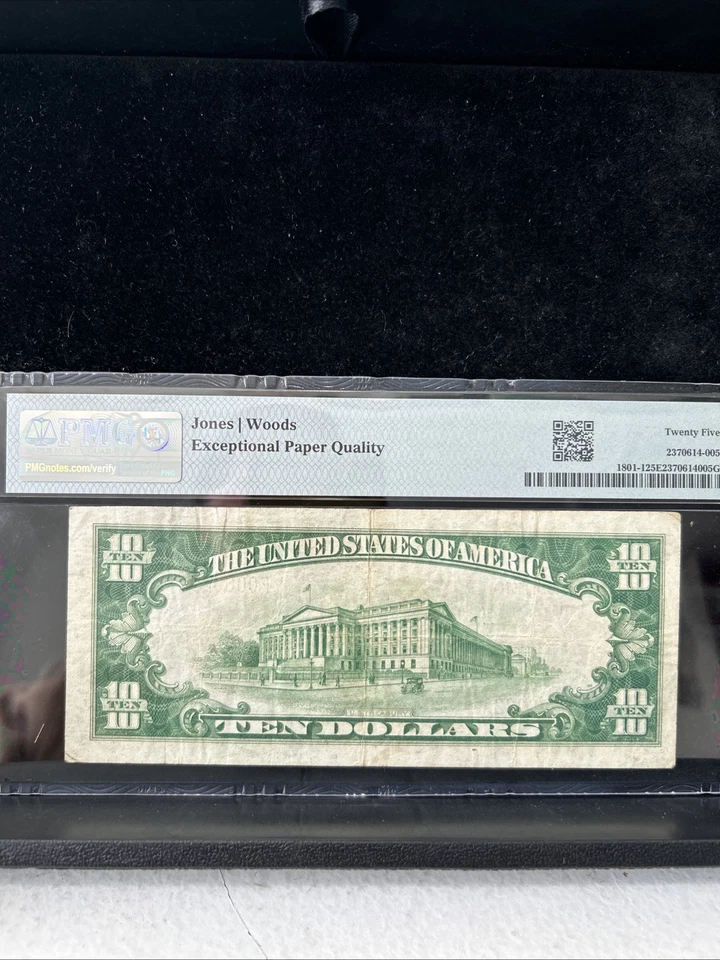 SASA 1929 First National Bank Bay City Michigan $10 Pmg Vf25epq - Image 2 of 2