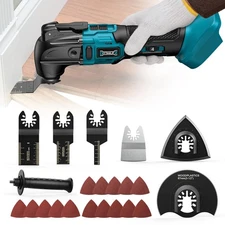 Cordless Oscillating Tool with Makita 18V Battery, 6 Variable Speed Brushless...