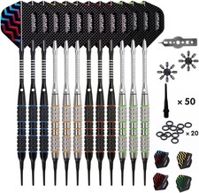 Darts Plastic Tip - Professional Set for Electronic Dartboard 12 Pcs 18 Grams
