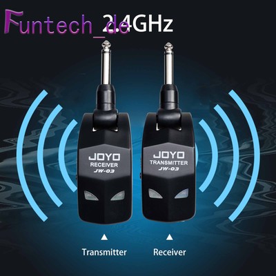 JOYO Wireless Guitar Bass System 2.4GHz Transmitter Receiver 4 Channels