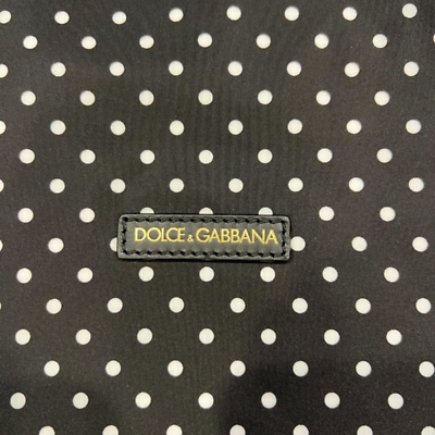 Dolce & Gabbana Black Dotted Adjustable Drawstring Women Nap  display picture 2