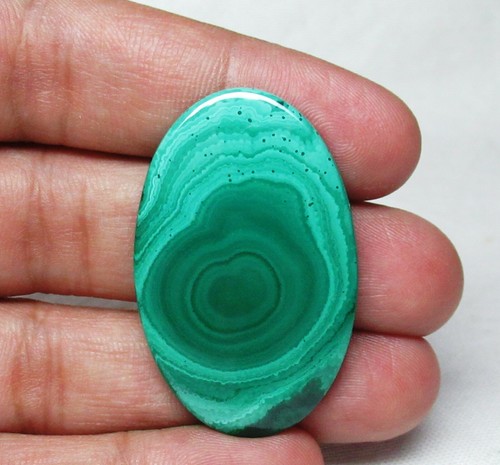 Malachite Cabochon Oval 62.95 ct Natural Gemstone Christmas Sale G 8185 - Picture 3 of 7