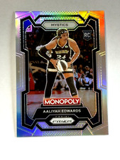2024 Panini WNBA Monopoly Prizm Aaliyah Edwards Silver Prizm Rookie Card #13