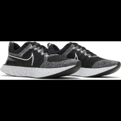 Size 12 - Nike React Infinity Run Flyknit 2 White Black