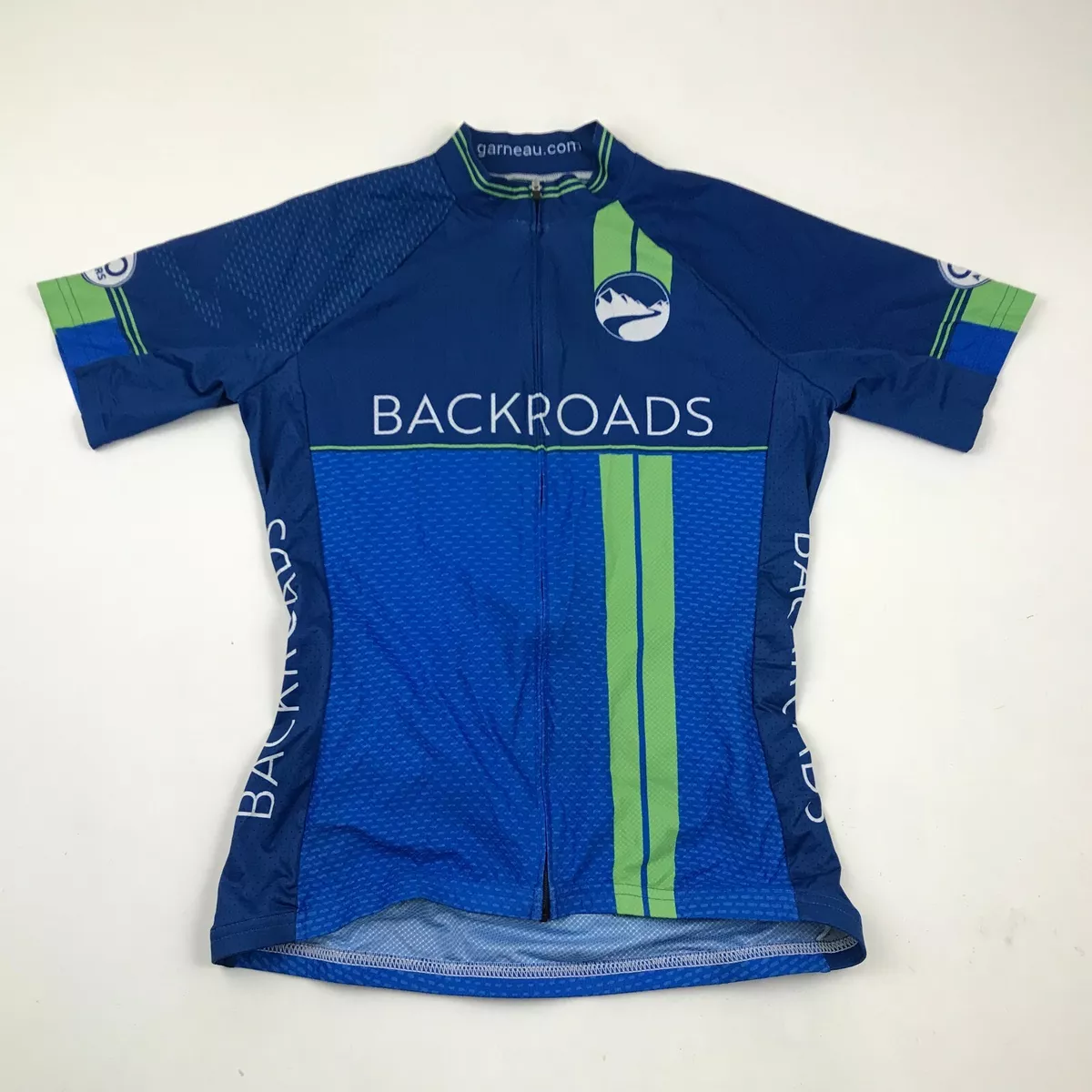 Louis Garneau Cycle Jersey Womens Size Medium M Blue Full Zip Back Roads  Adult