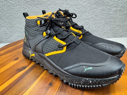 PUMA Mens Pacer Future Tr Mid Open Road Trail Running Sneakers Black Shoes 10.5