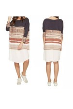 Free People XS Dress Stepping Out Neutral Tunic Shift Scoop Neck OB611688