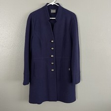 Geiger Made in Austria Size 40 Purple Pure New Wool Coat FLAWS Holes US Size M