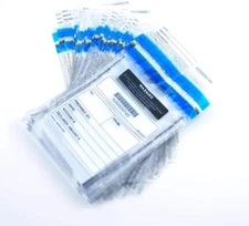 Clear Deposit Bags, Tamper-Evident Bags, Security Bank Pocket, 6 X 9 Inches(100)