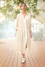 ZIMMERMANN Size 1 / AU 10 / US 8 Midi Button up Pocket Shirt Dress Ivory