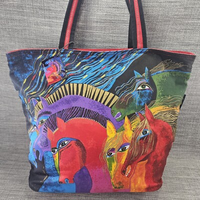 Laurel Burch Wild Horses of Fire Tote Shoulder Bag Boho