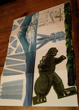 Godzilla King Of Monsters 10 Inch Tall Cardbord Cutout Standee Movie Diorama Lot