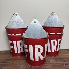 Fire Bucket Wall Planter - Rustic Half Bucket Wall Hanging Plant Pot - £20 Each