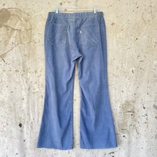 Vintage 60  s/70  s Baby Blue Levi  s 621 Corduroy Flare Pants 33  X 30  Fits To 36