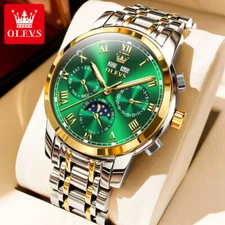 OLEVS Men's Mechanical Watch Calendar Week Luminous Waterproof Wristwatches