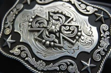 M&F WESTERN NOCONA STAR BELT BUCKLE 37704