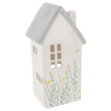 Meadow House Tealight Holder in Pink, Grey and Teal