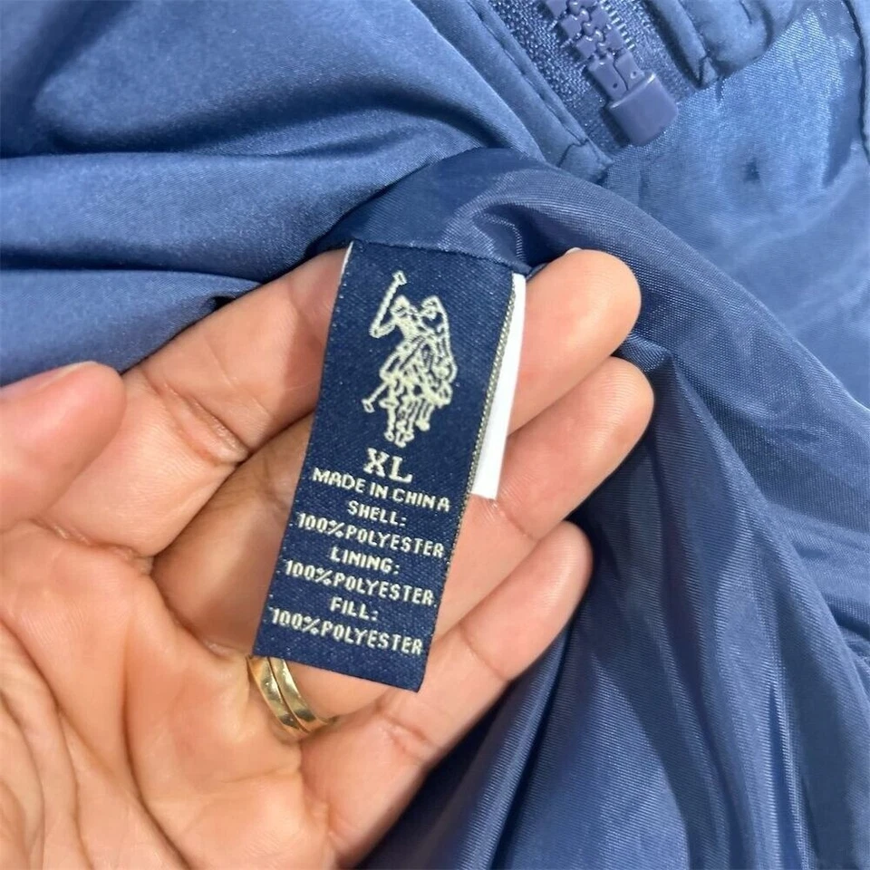 U.S. Polo Assn. Unisex Adults's XL Blue Puffer Vest Casual Zip Up - Image 4 of 4