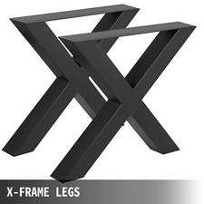 2x Industrial Steel Table Legs Stand Feet Trapezium X Sandglass Shape Frame UK