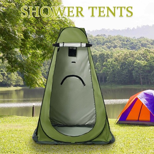Pop-Up Duschzelt Toilettenzelt Umkleidezelt Camping Zelt Wasserfest Beistellzelt - Bild 8 von 26